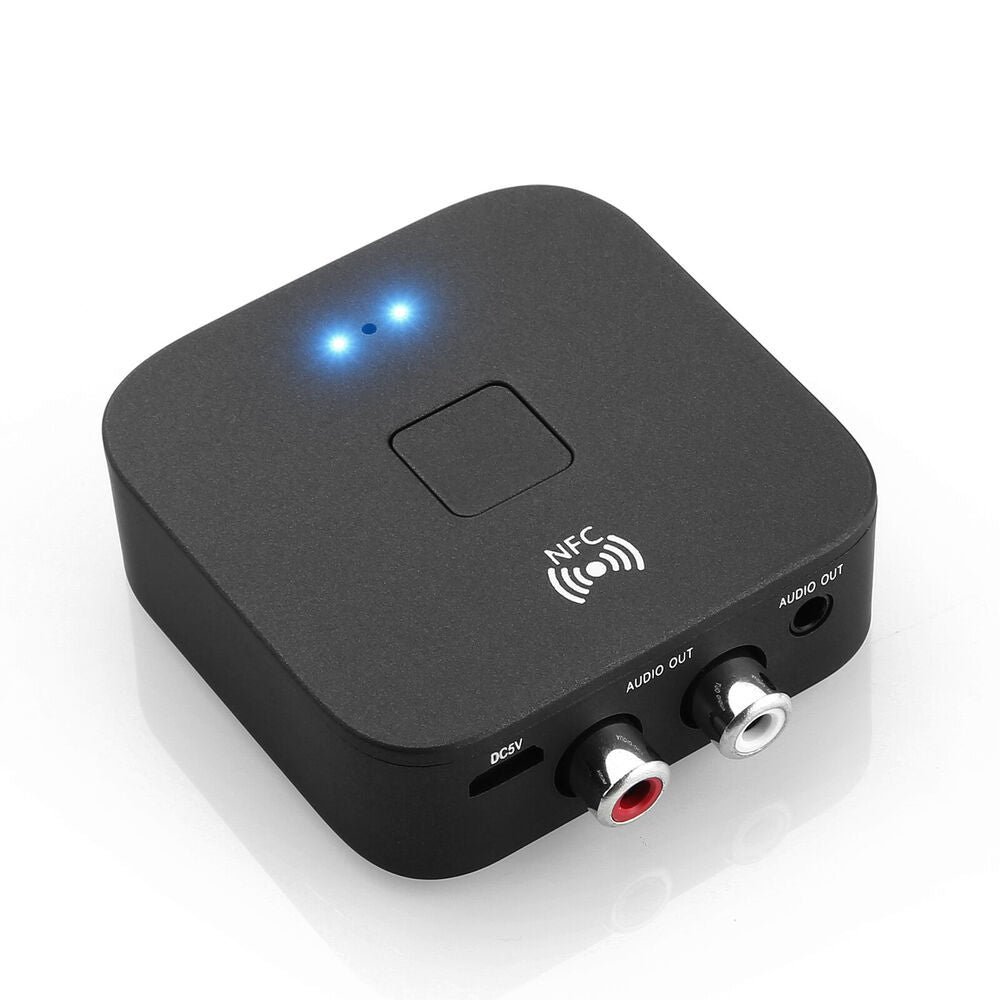 AUX Cinch Buchse Hifi Wireless Audio Adapter NFC Bluetooth 5.0 Empfanger 3.5mm