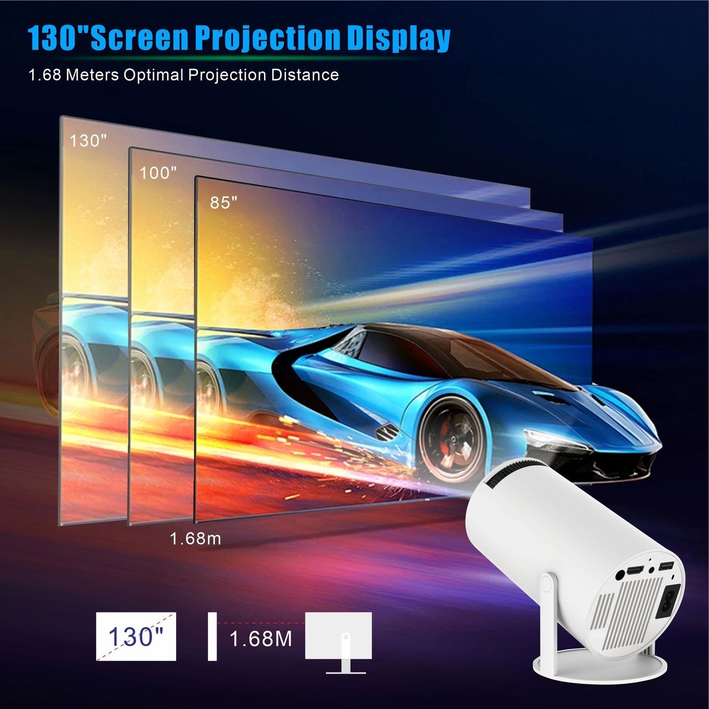 HY300 Pro Portable Small Projector